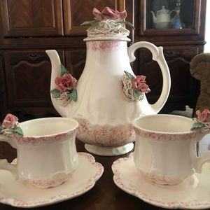 Handmade and painted Tea Set